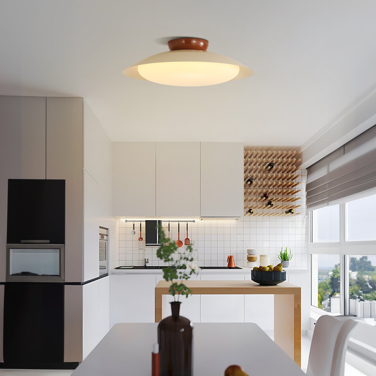 Cream UFO Ceiling Light