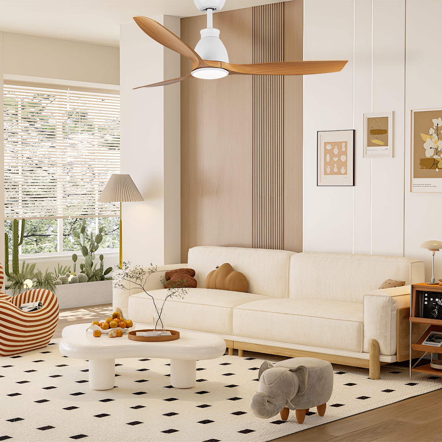 Oak Breeze Elegance Fan Light