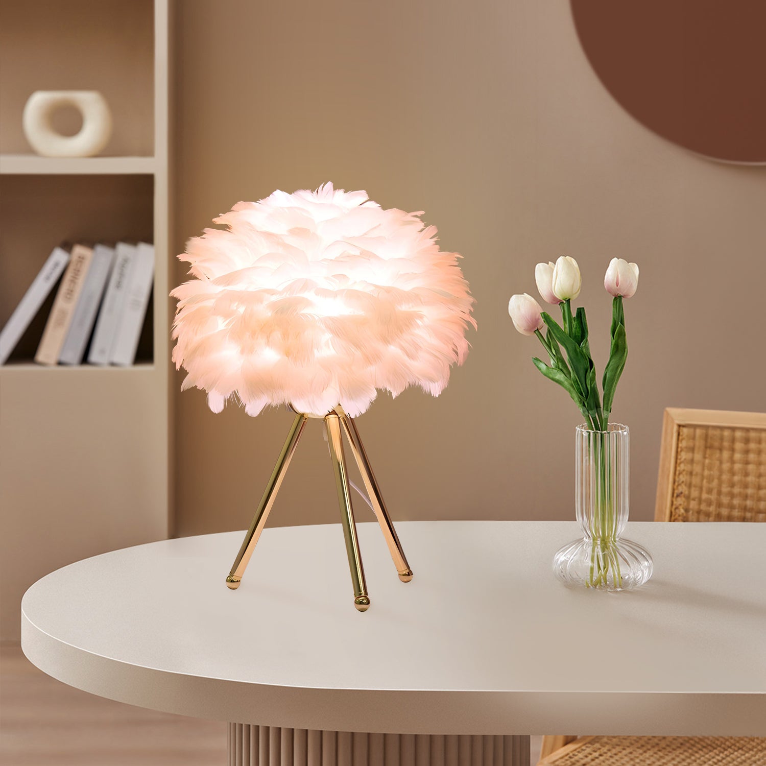 Goose Feather Table Lamp