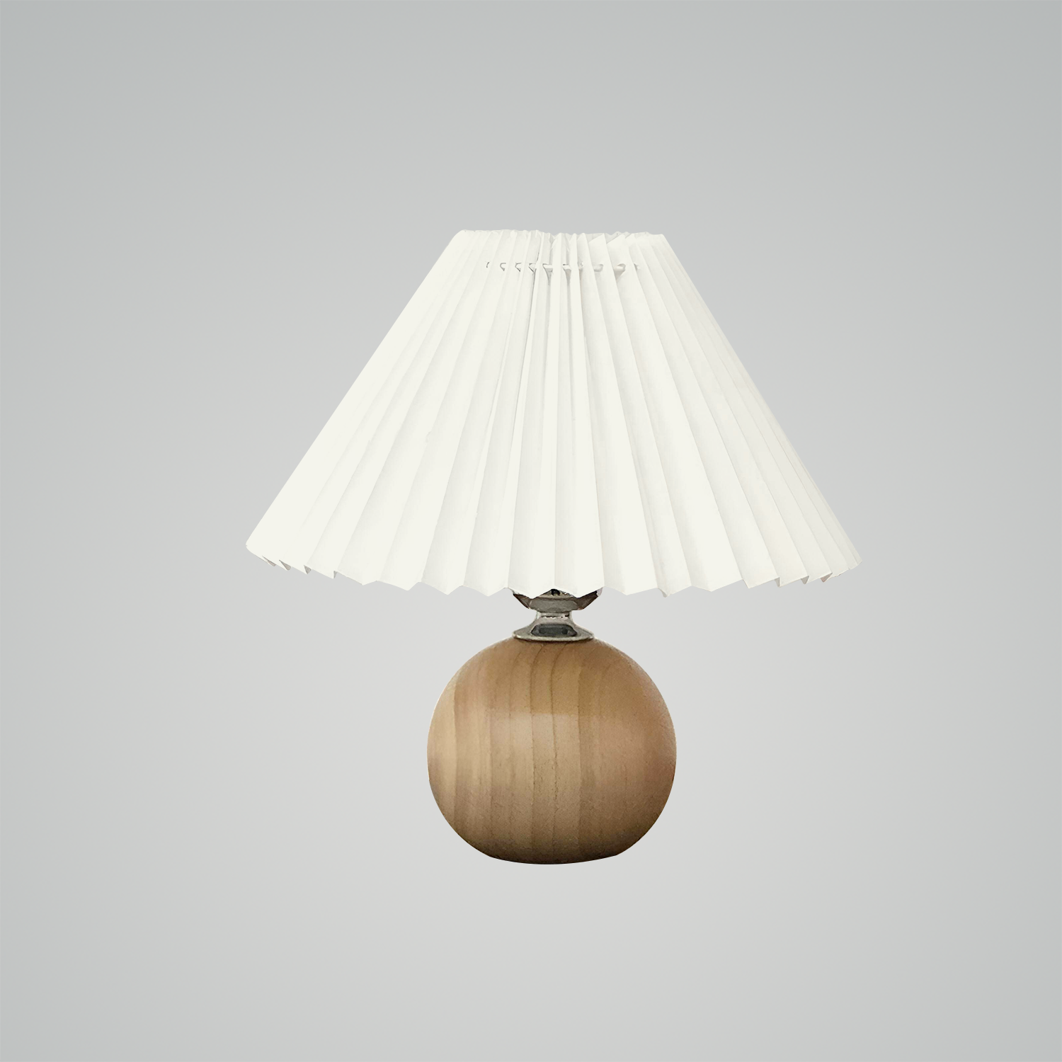 Wooden Pleated Table Lamp