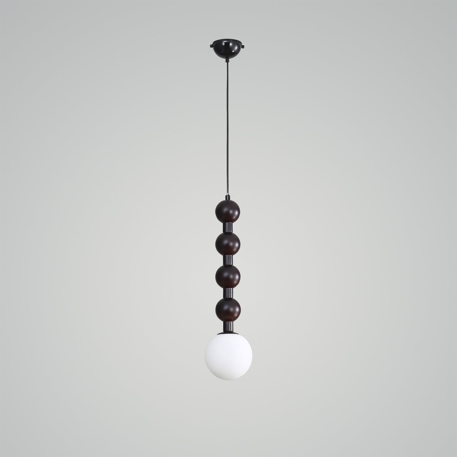 Beaded Wooden Pendant Light