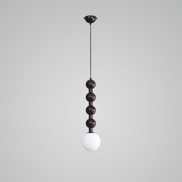 Beaded Wooden Pendant Light