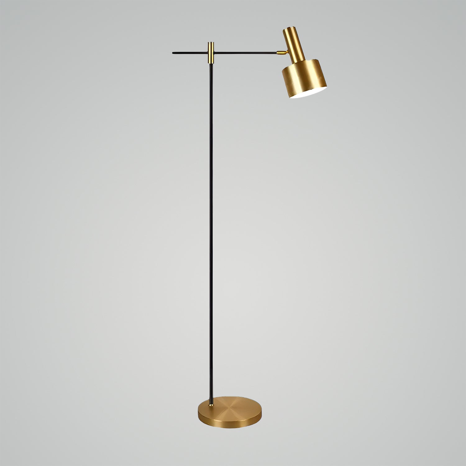 Musa C Floor Lamp - Golden Pivot Sleek Floor Lamp