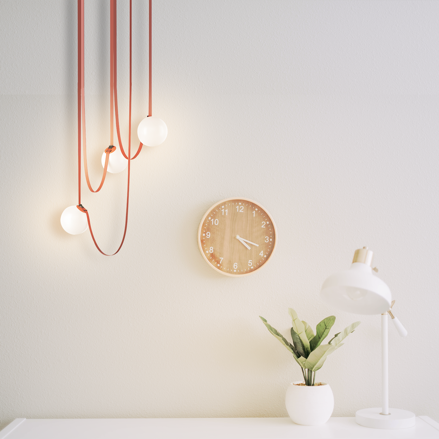 Multiple Belt Art Pendant Light