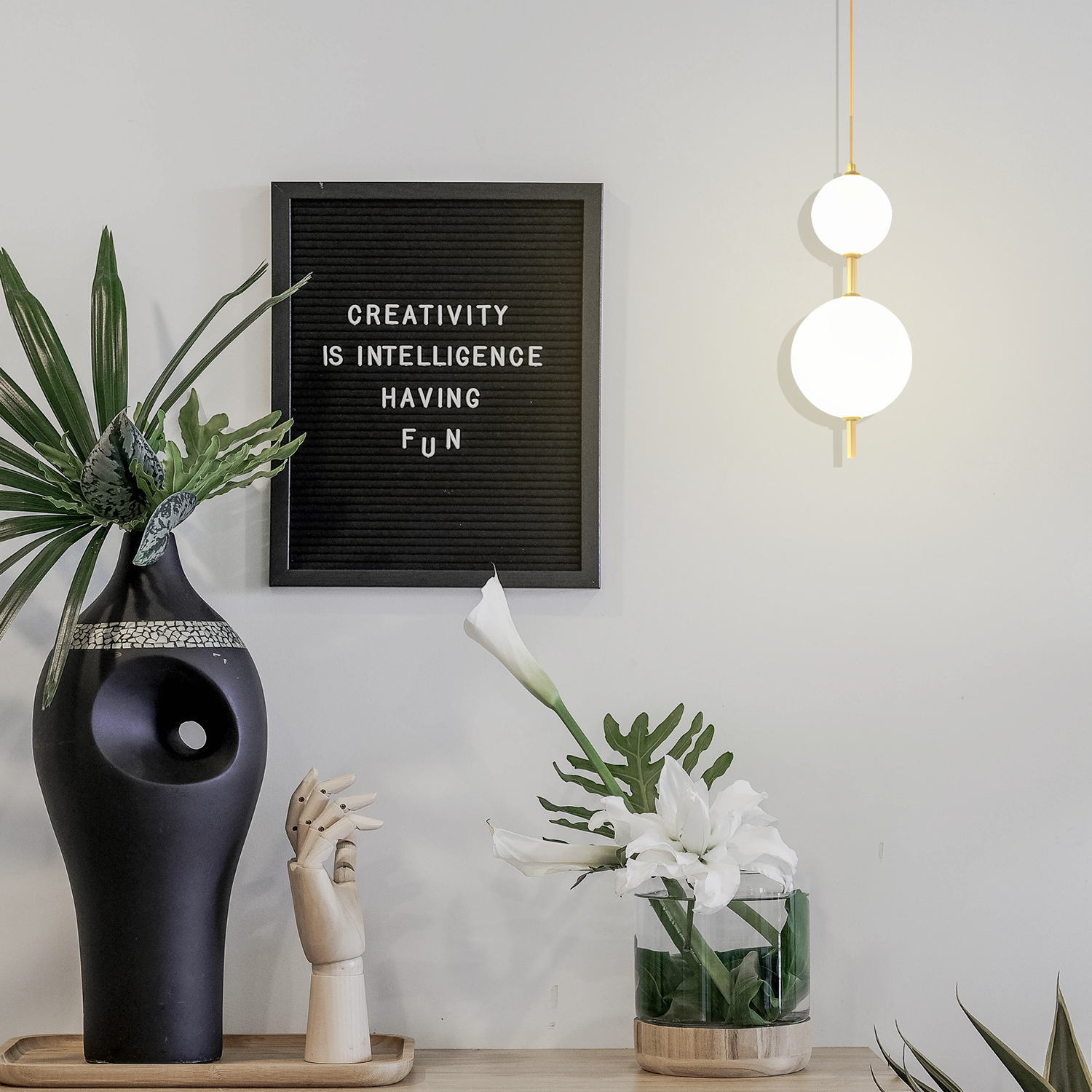 Vertical Globe Pendant Lamp