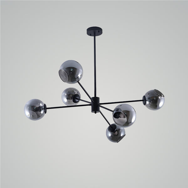 Staggered Glass 6-Light Chandelier