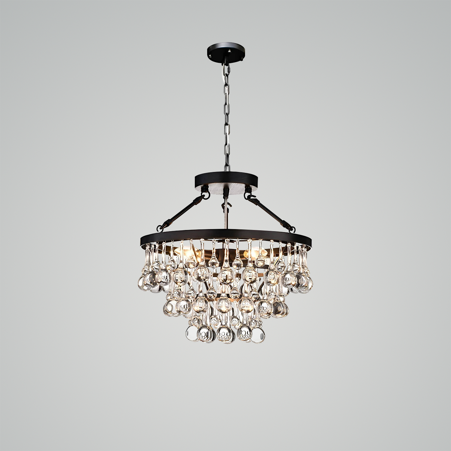 Unique Tiered Crystal Chandelier