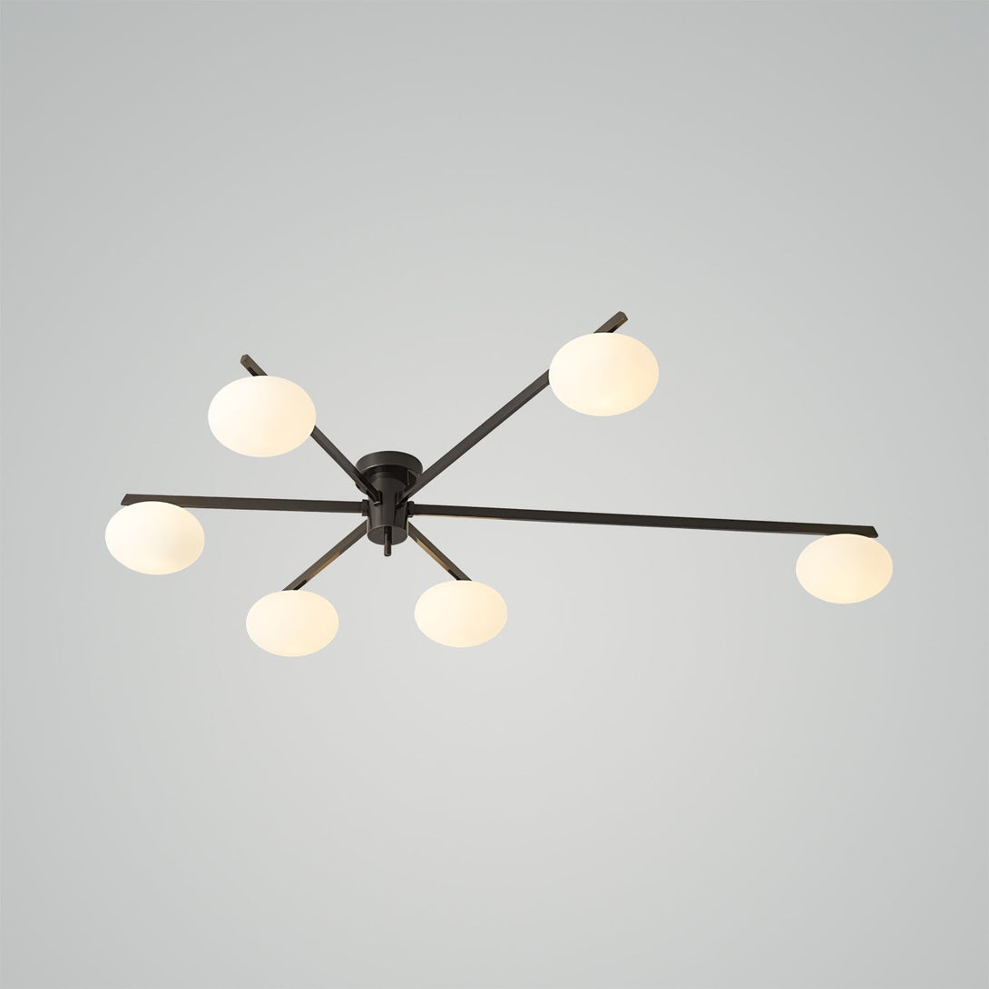6Heads ∅45.3″ X H7.1″ / ∅115cm X H18cm- Black White