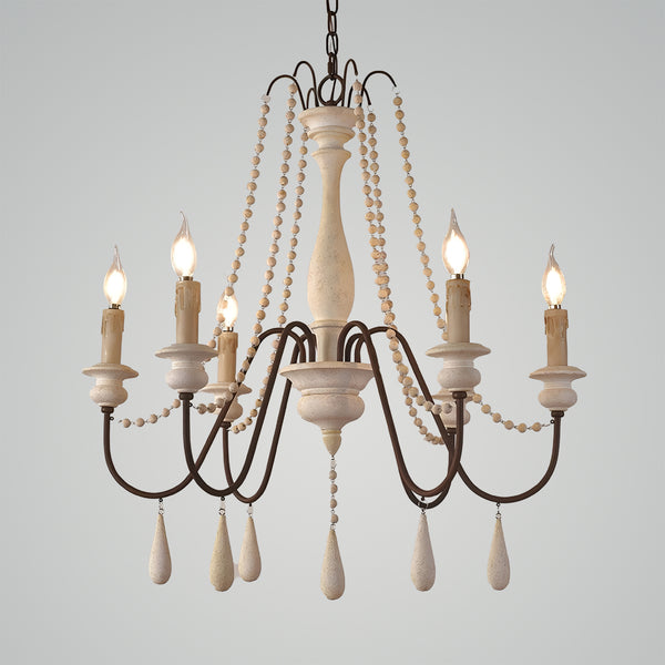 Candle Style Beaded Chandelier