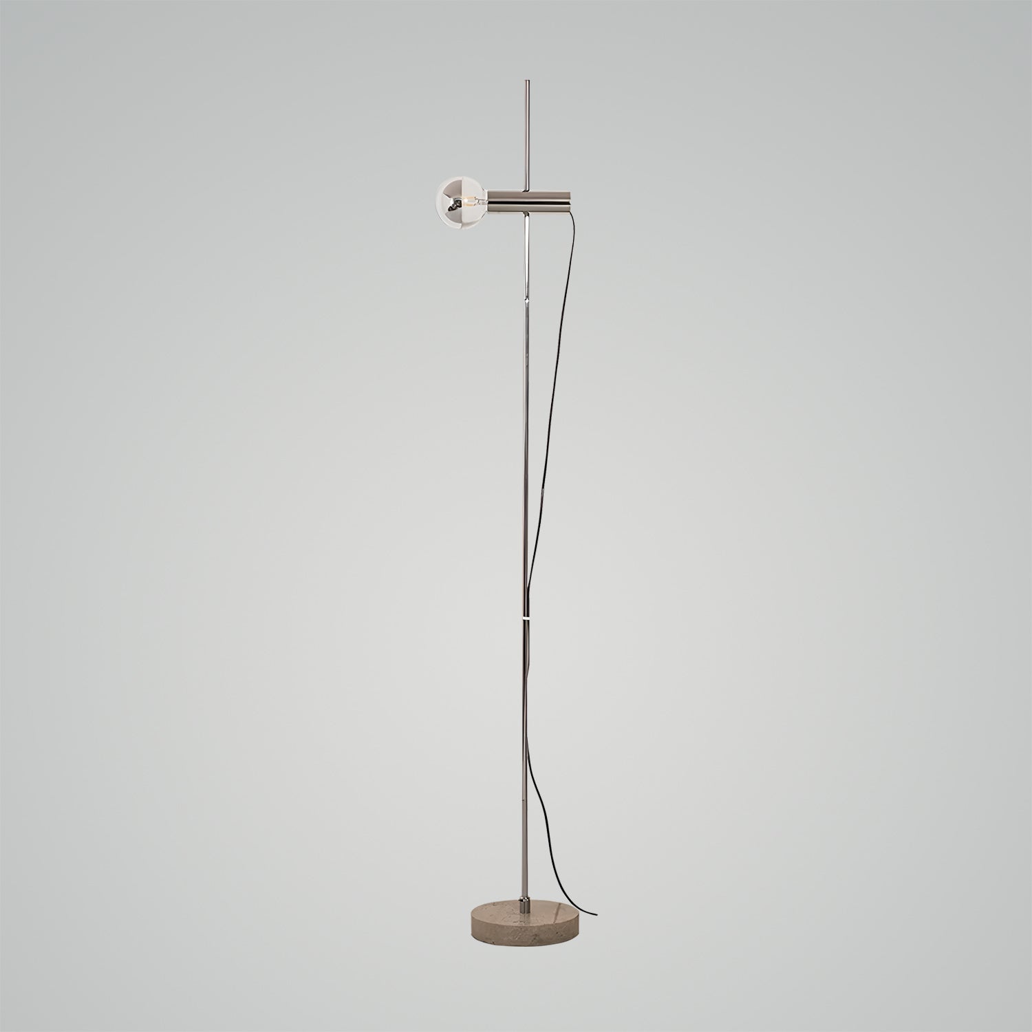 ∅7.9″ X H60.6″ / Dia20cm X H154cm-Stainless Steel Beige Marble Base