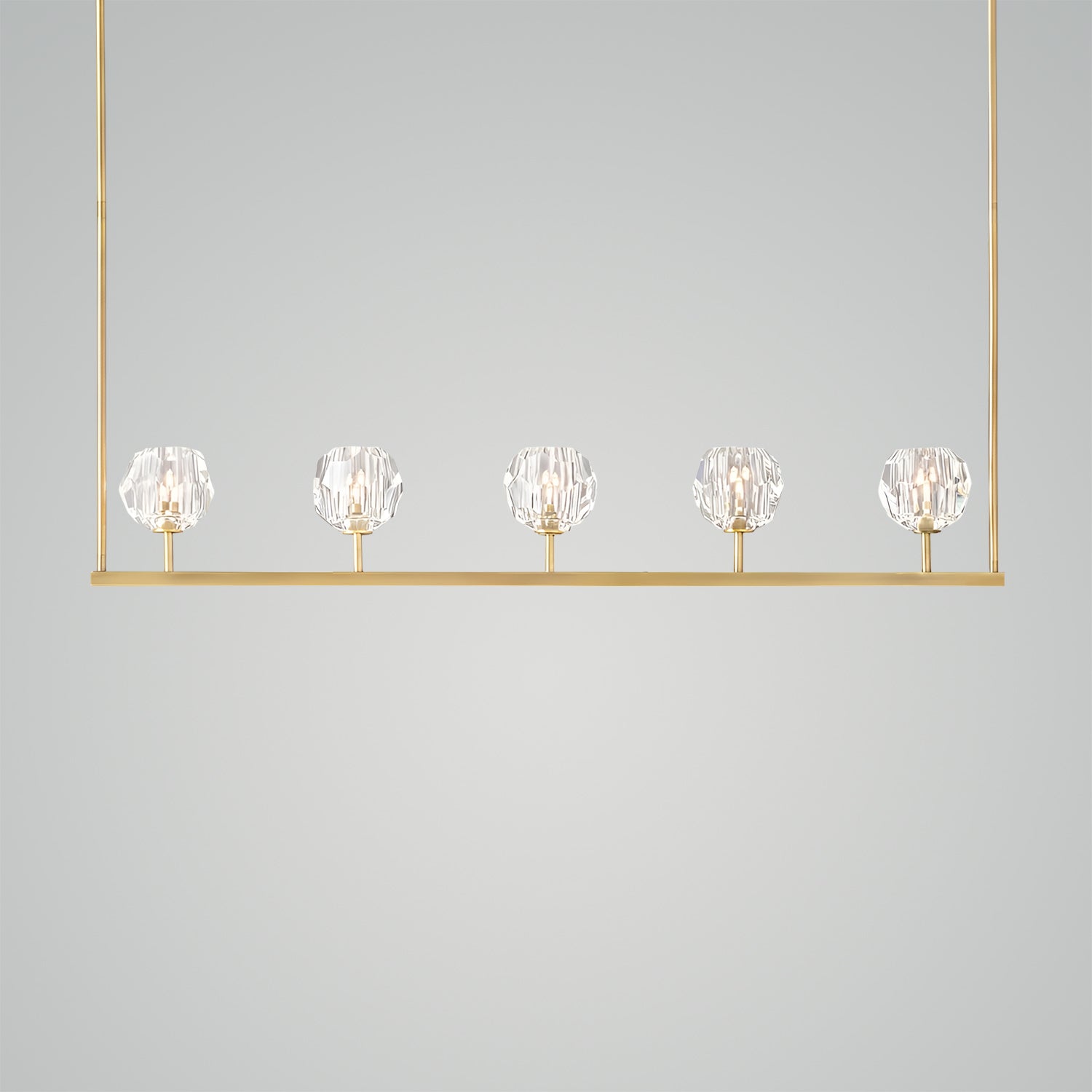 Boule De Cristal Clear Glass Linear Chandelier