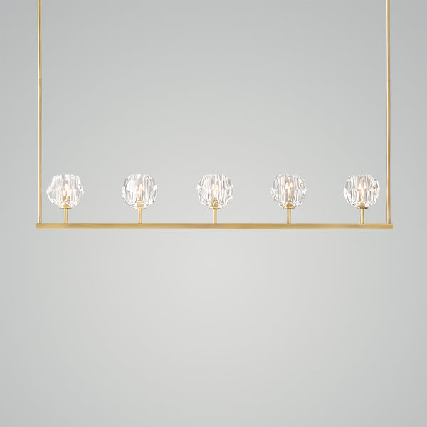 Boule De Cristal Clear Glass Linear Chandelier