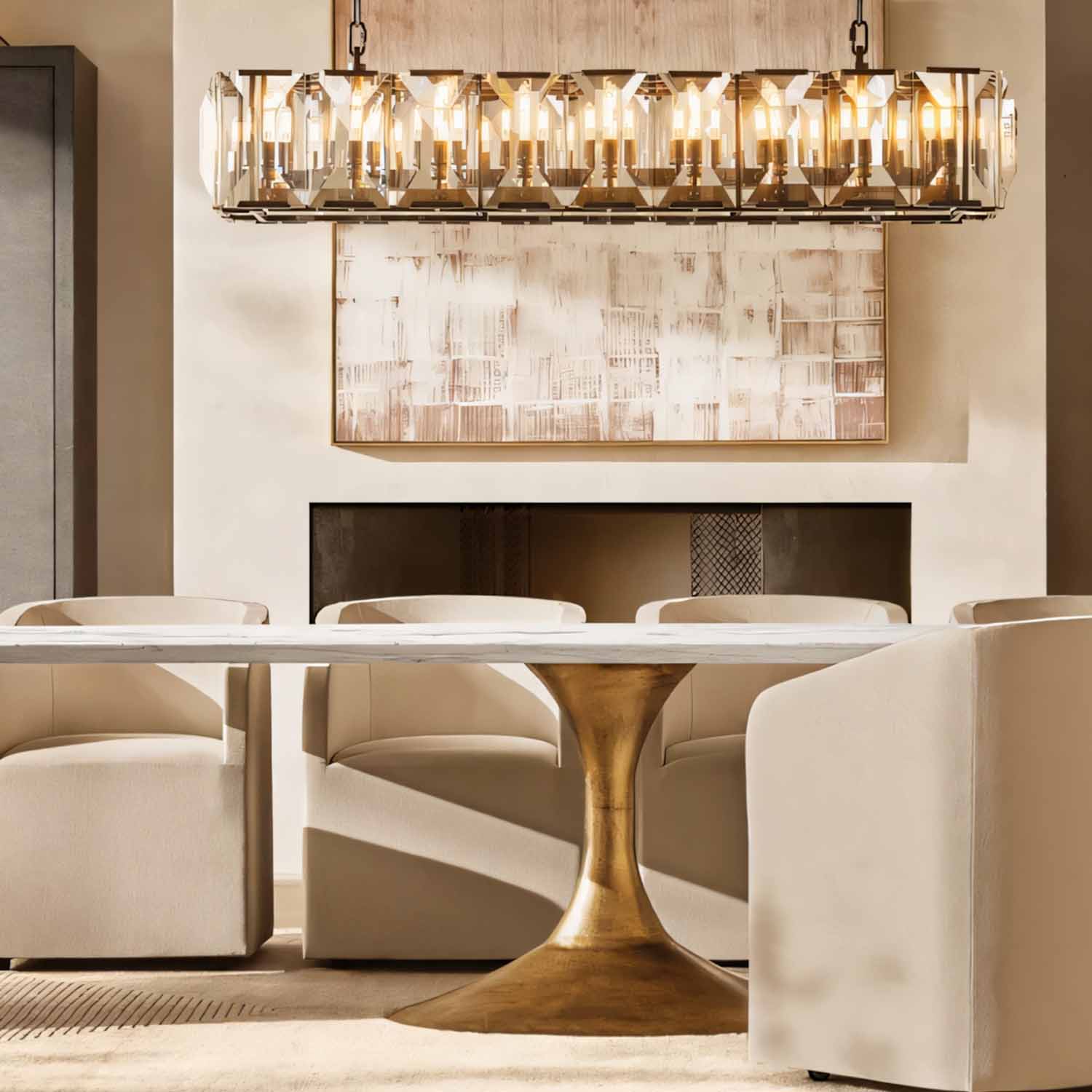 Harlow Crystal Rectangular Chandelier