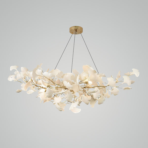 Light Sculpture GINGKO_1201 - Ethereal Ginkgo Canopy Chandelier