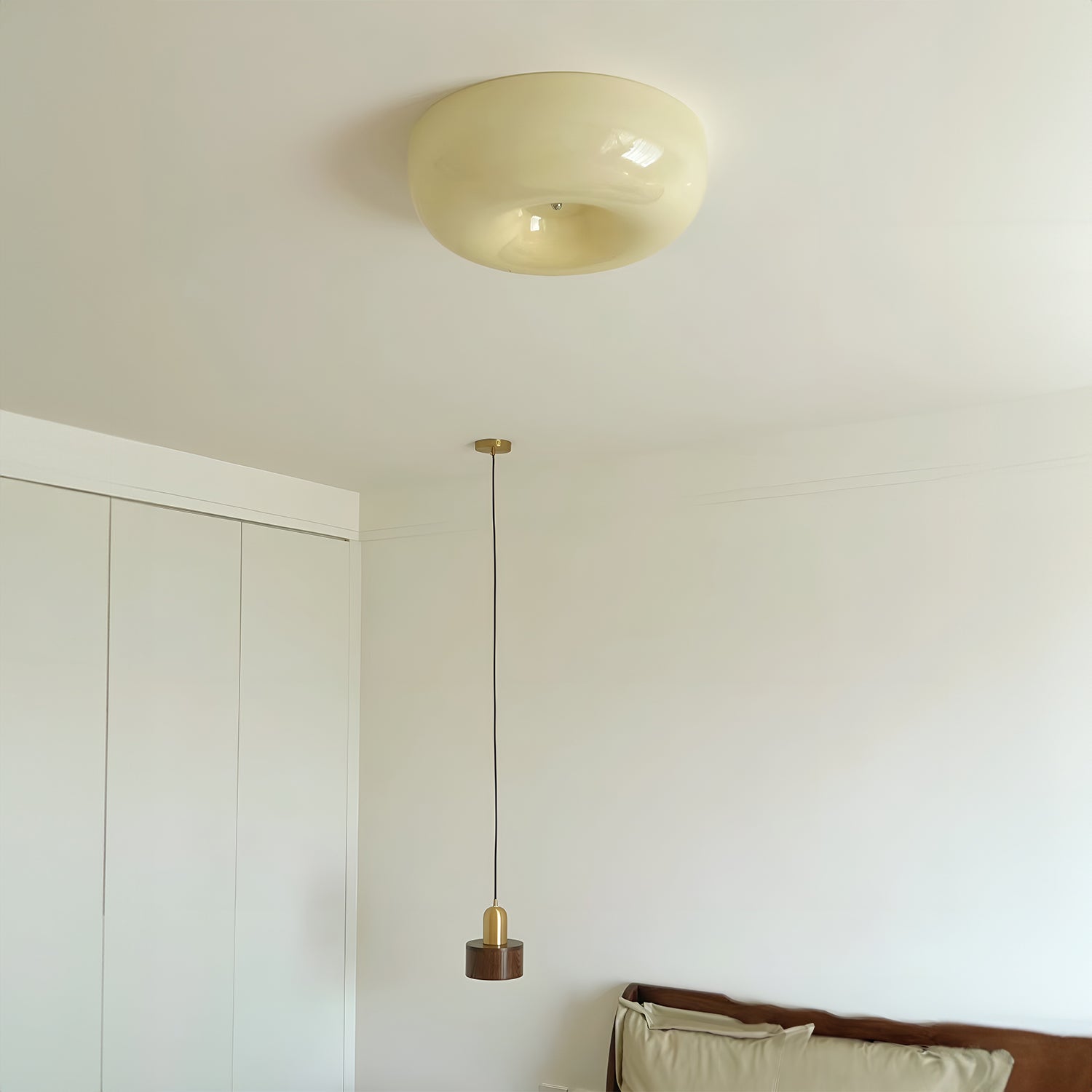 Cream Pudding Ceiling Lamp