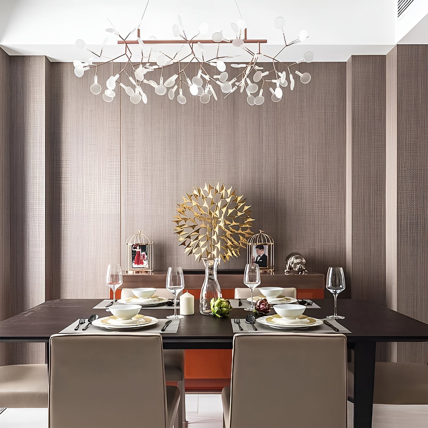 Rose Gold Firefly LED Chandelier
