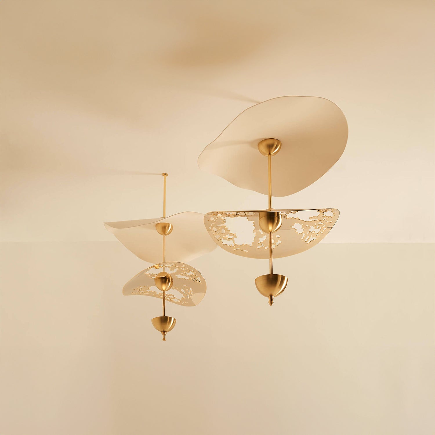 Envolee Double Biscuit Pendant Light