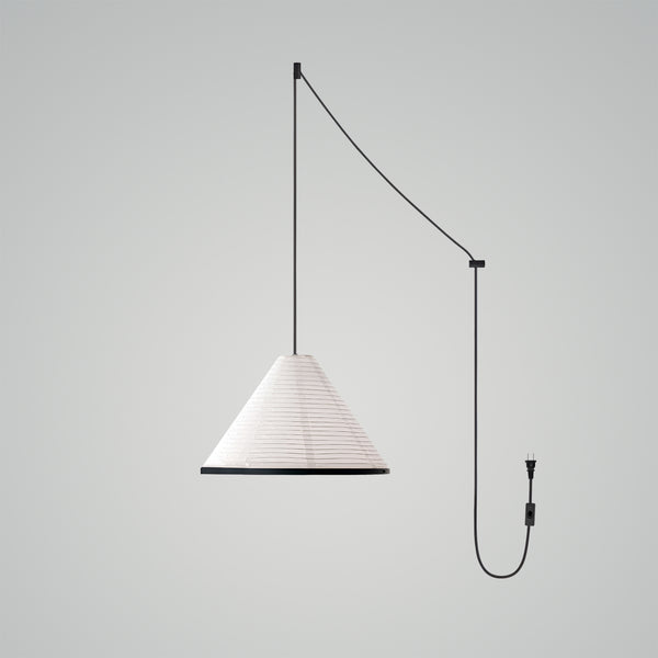 Washi Paper Pyramid Pendant Swag Lamp