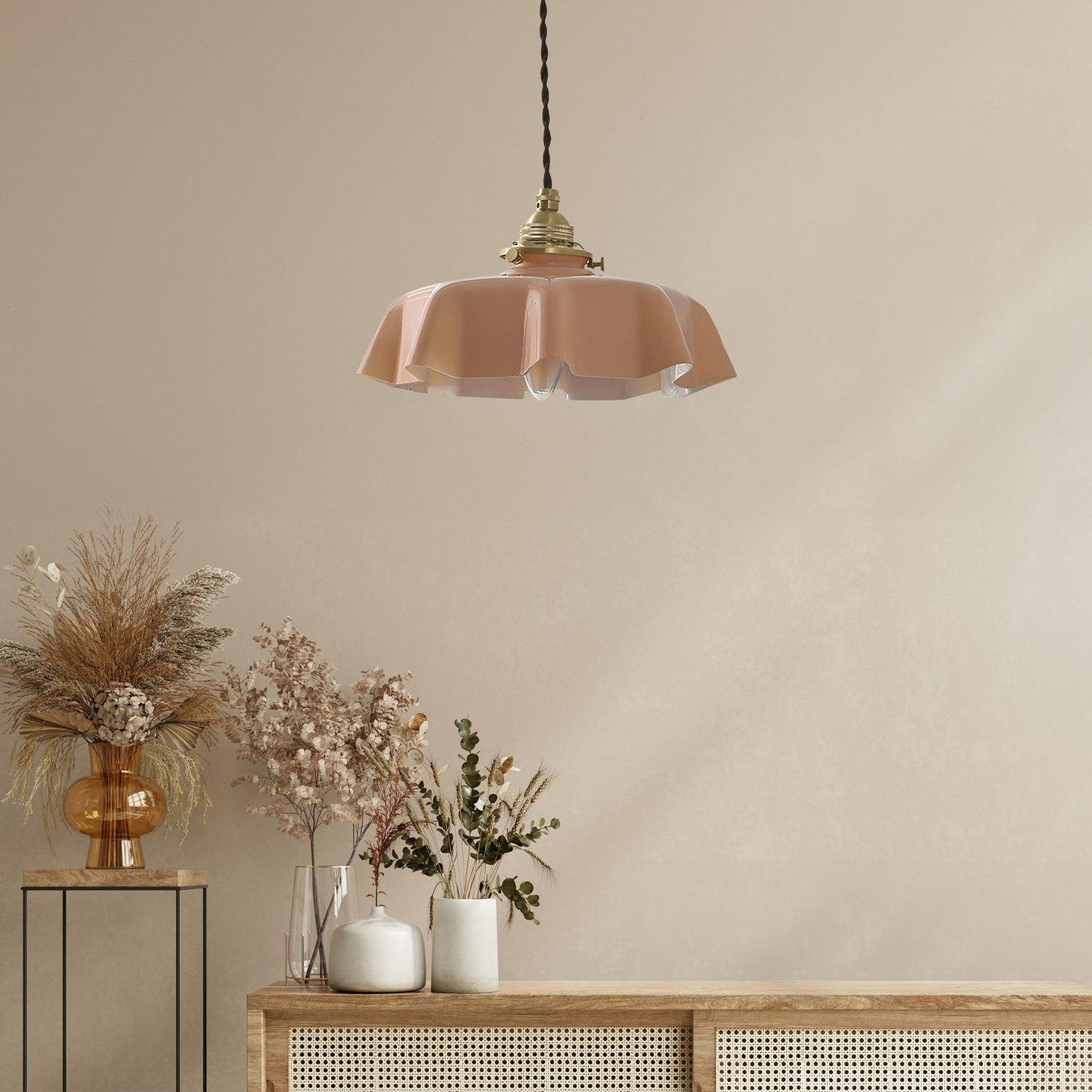 French Flower Pendant Light