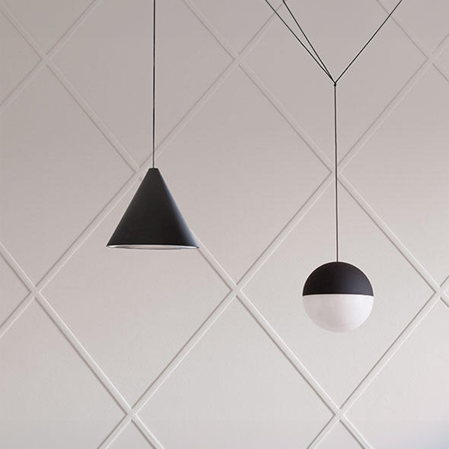 String Light - Modern Noir Cone Pendant Light