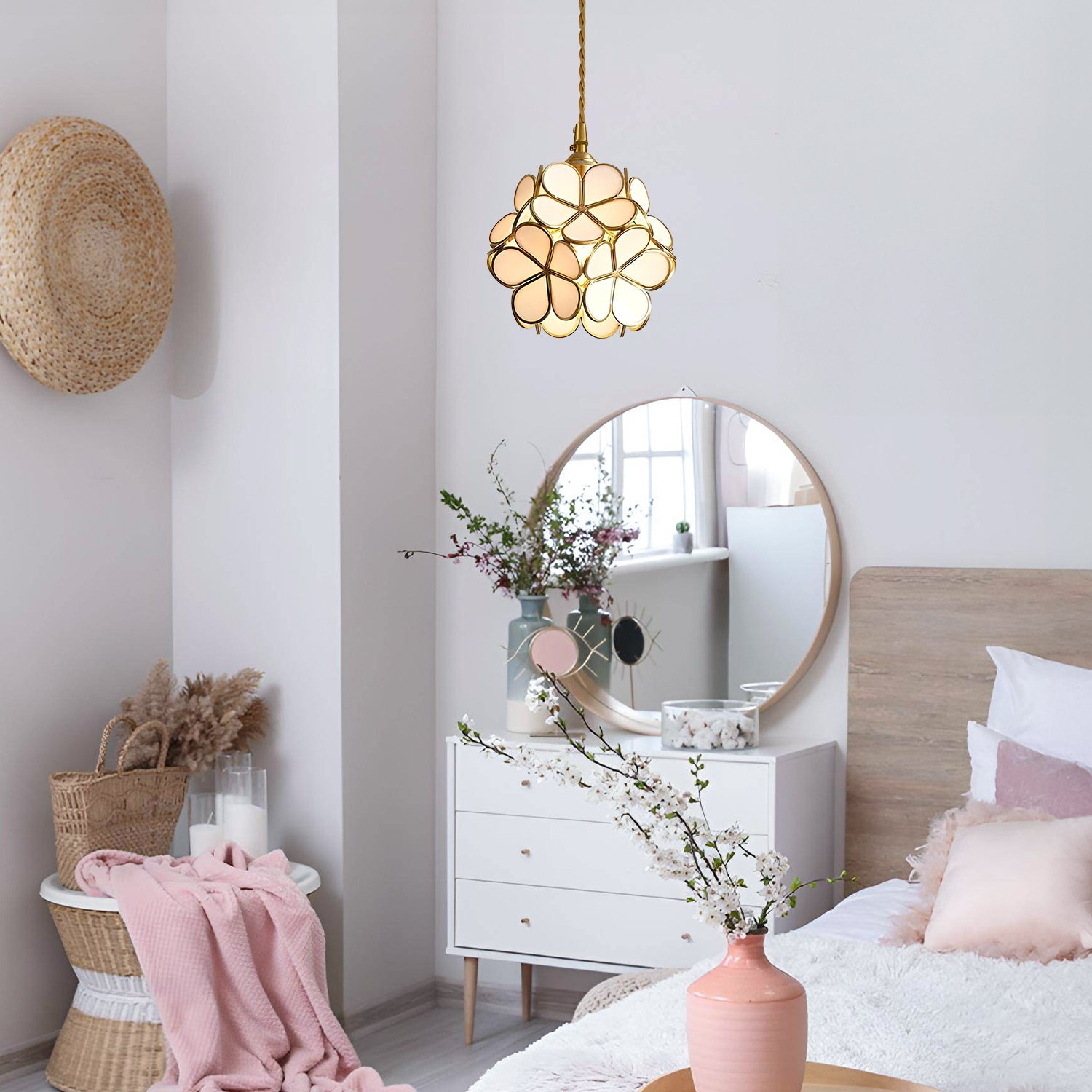 Glass Petal Pendant Light