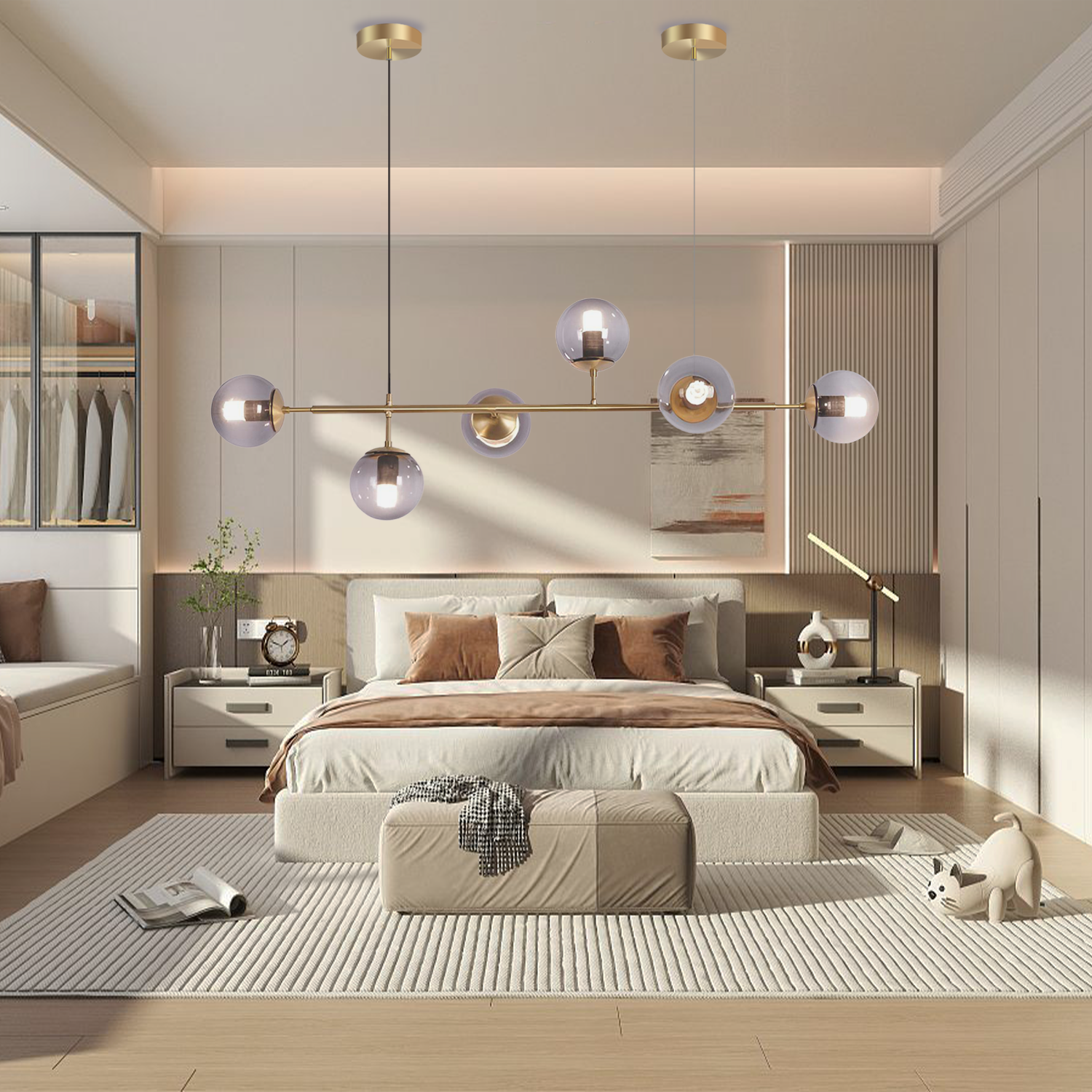 Modern - Celestial Spheres Linear Pendant light