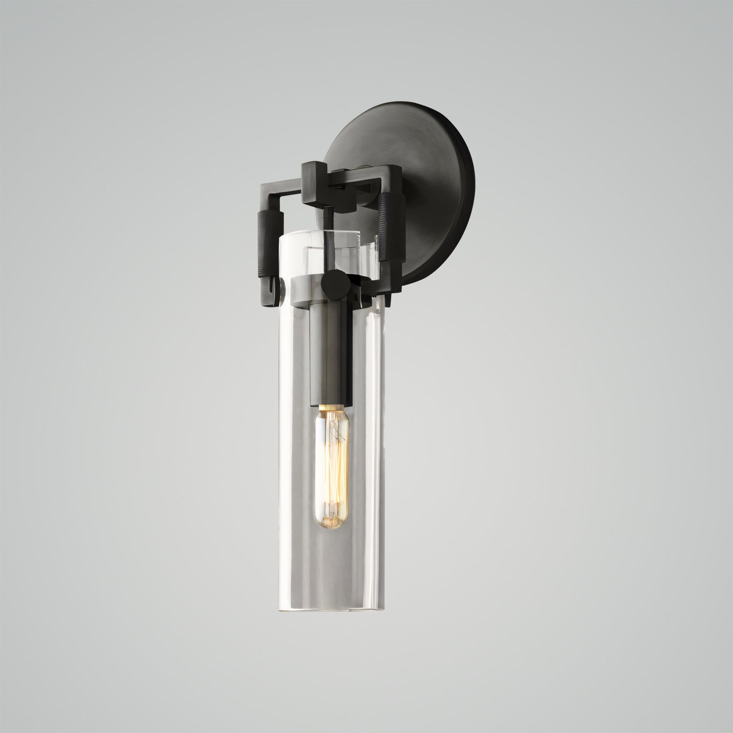 Machinist Glass Cylinder Sconce