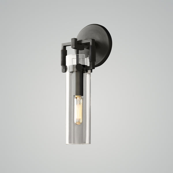 Machinist Glass Cylinder Sconce