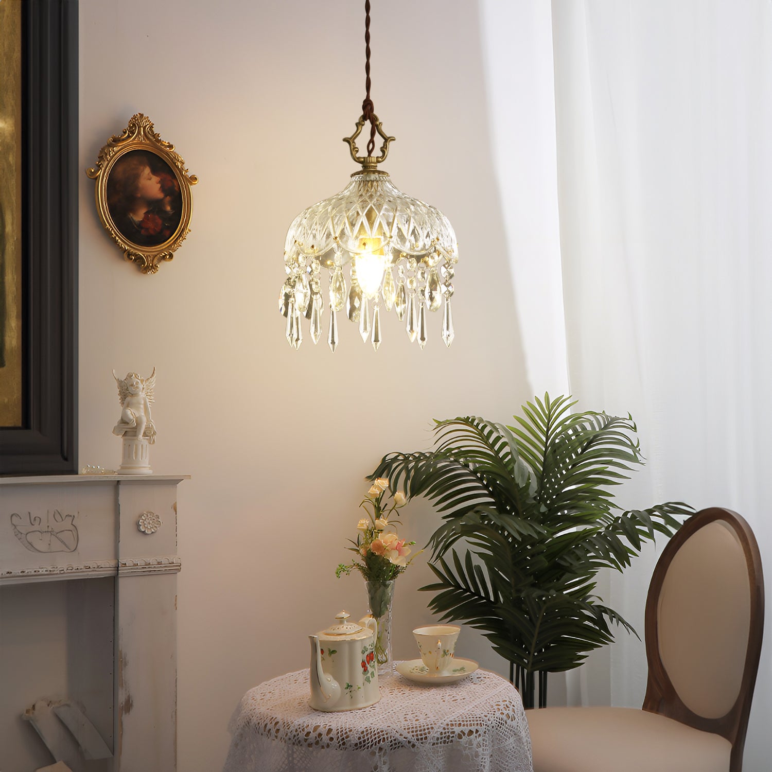 Rococo Crystal Pendant Lamp