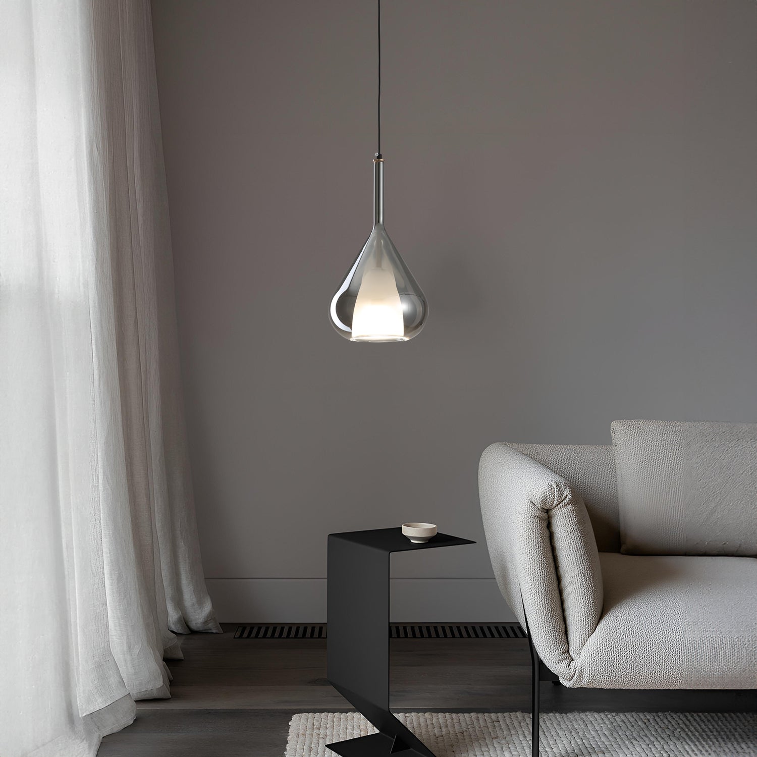 Teardrop Glass Pendant Lamp