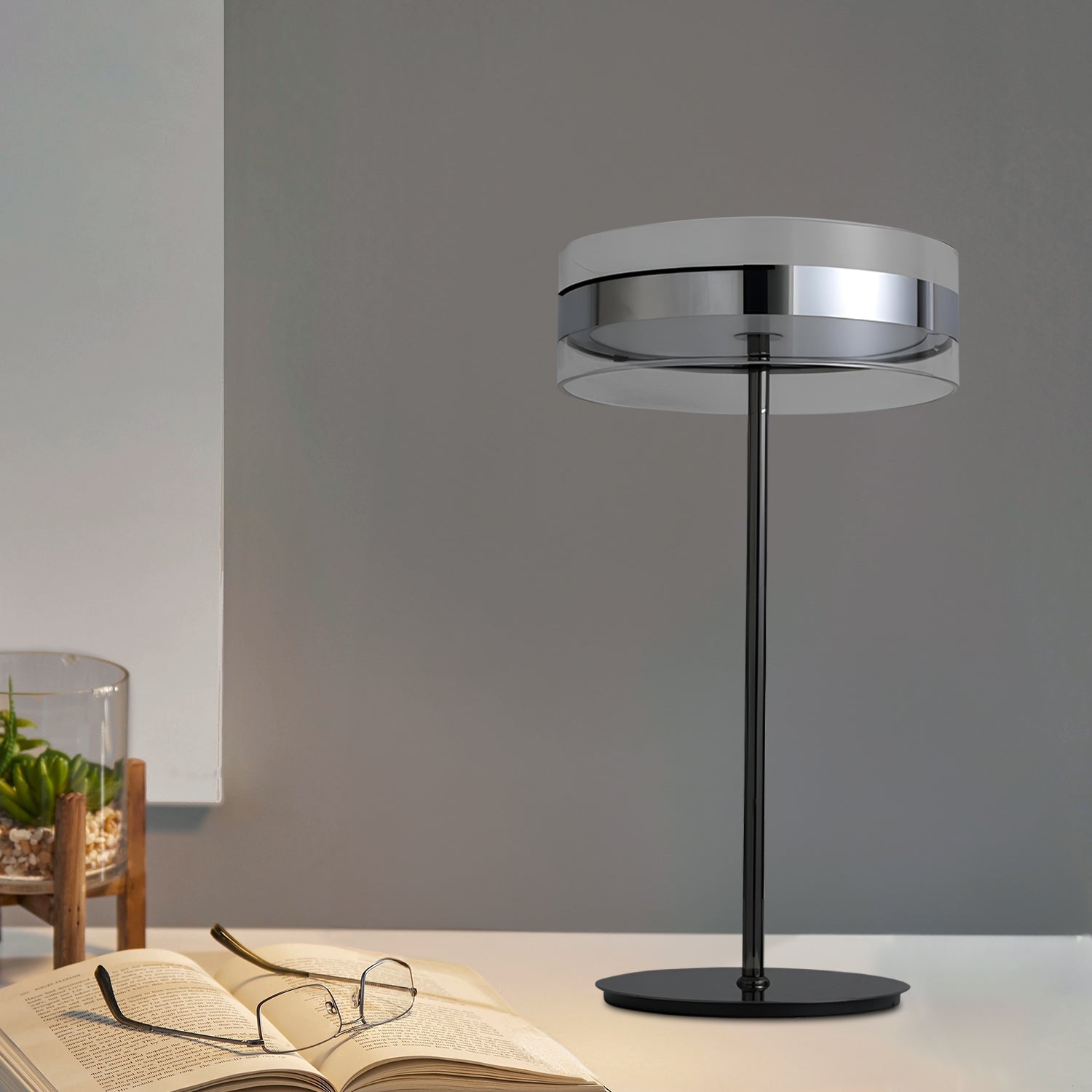 Impex Florina Chrome Table Lamp