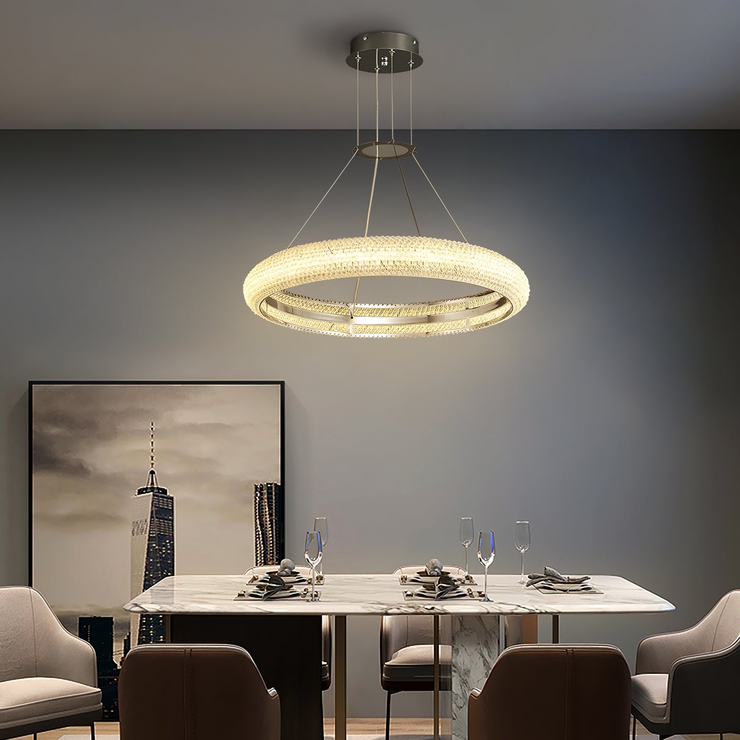 Asscher Ring Chandelier