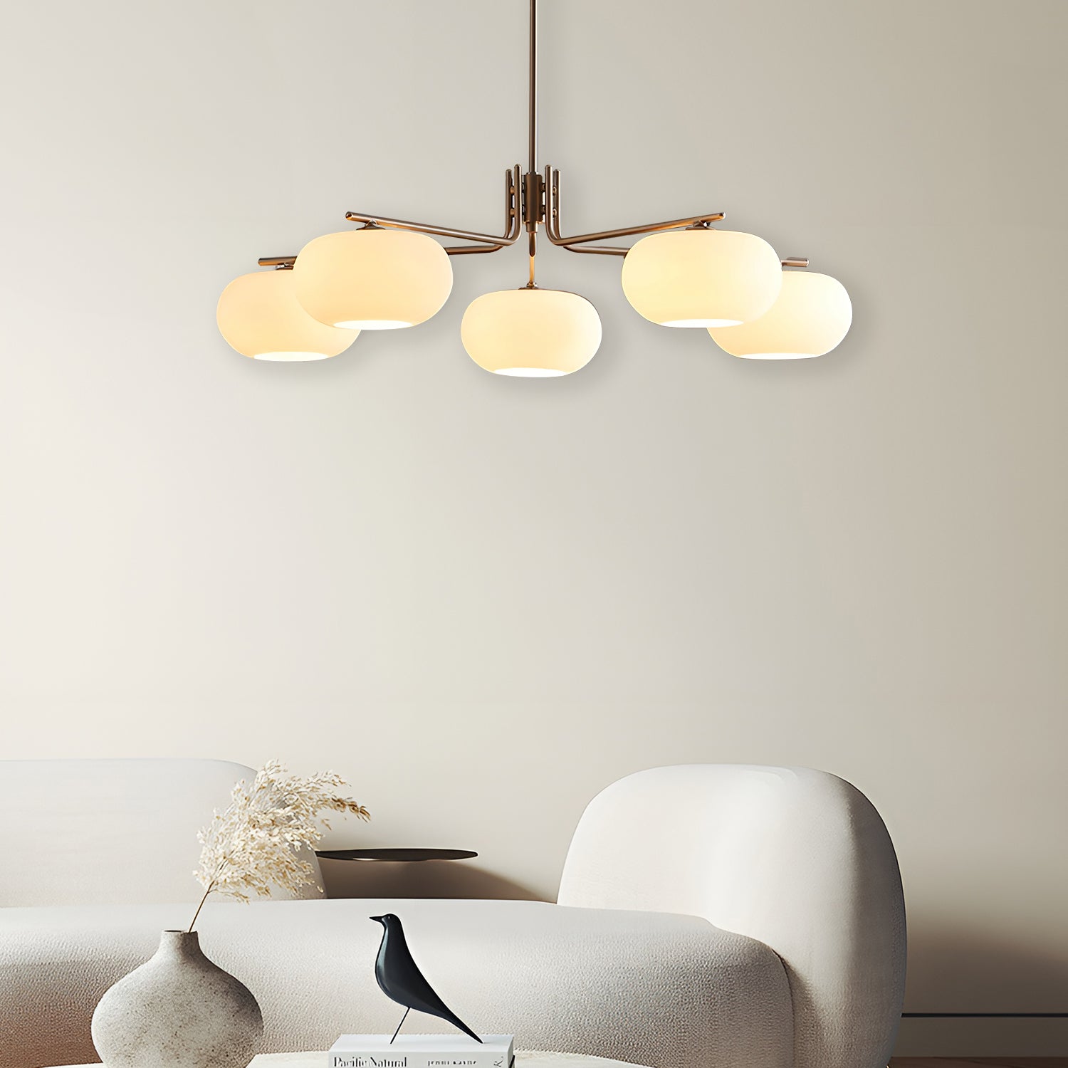 Glowing Orb Array Chandelier