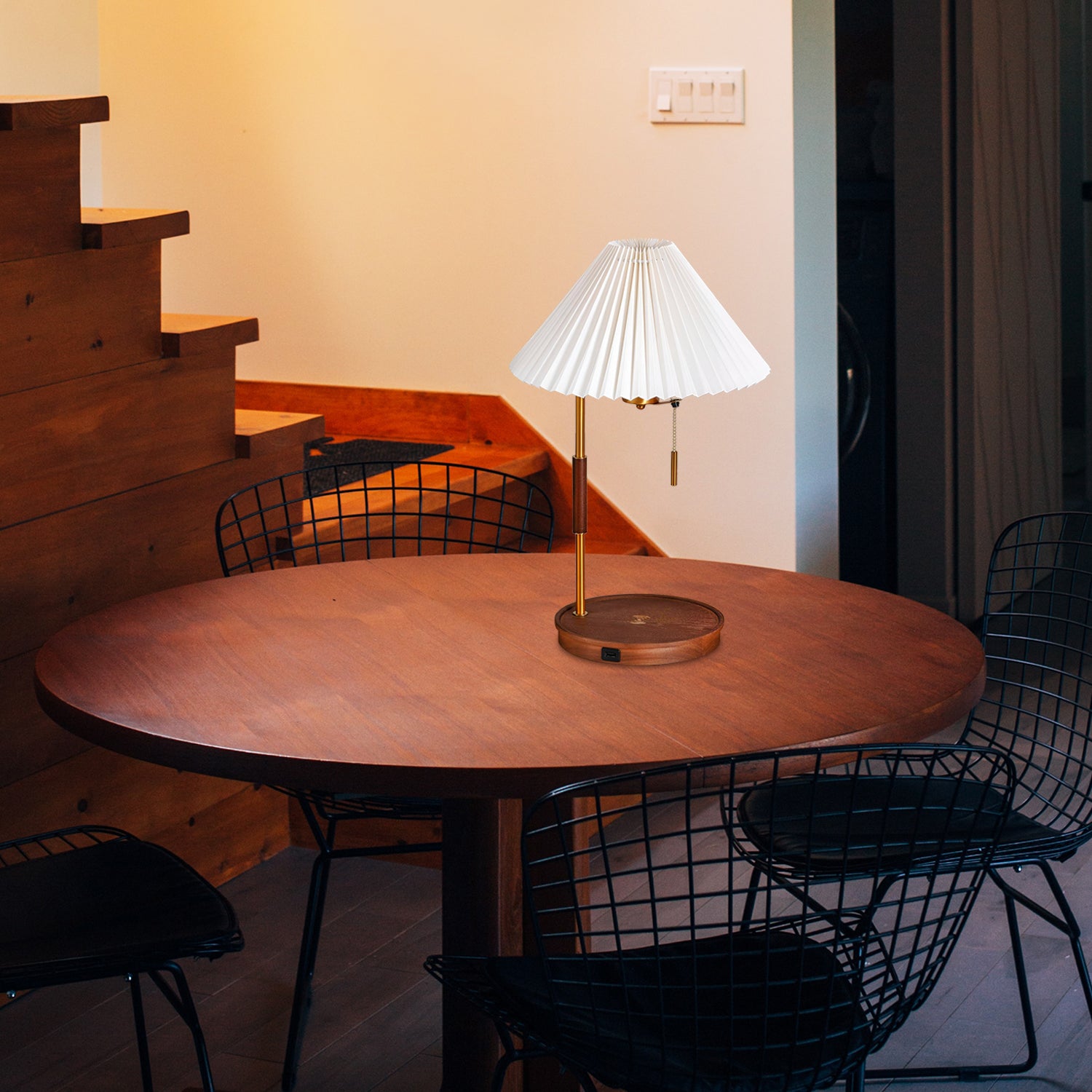 Wooden Retro Table Lamp