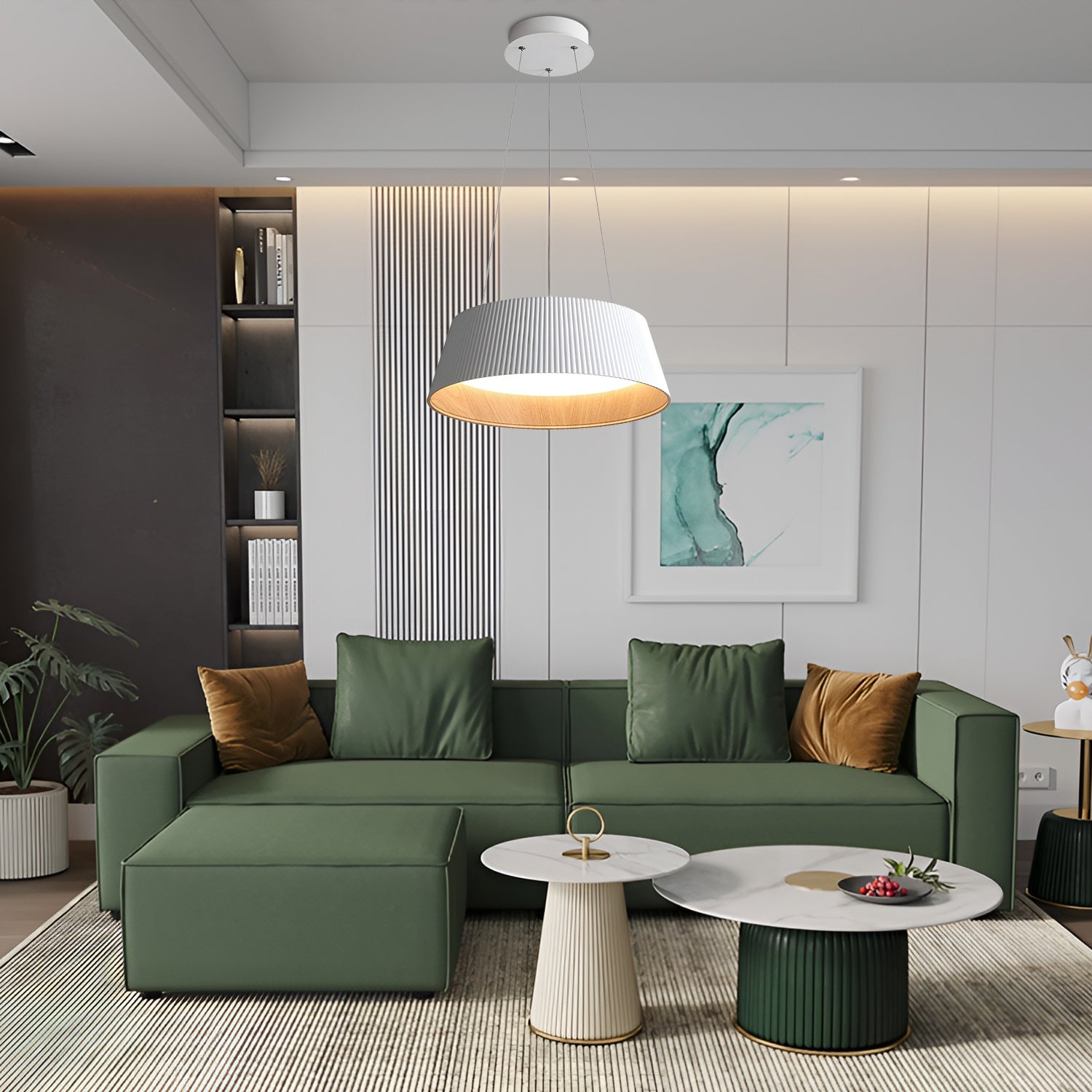 Modern Ribbed Pendant Light